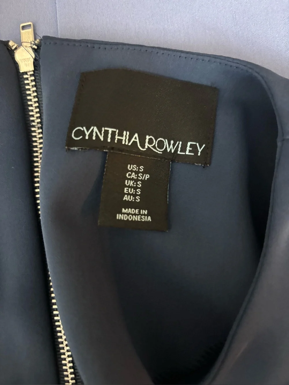 Cynthia Rowley Two Tone Colorblock Shift Dress NWOT Navy Blue Sm Preppy Career
